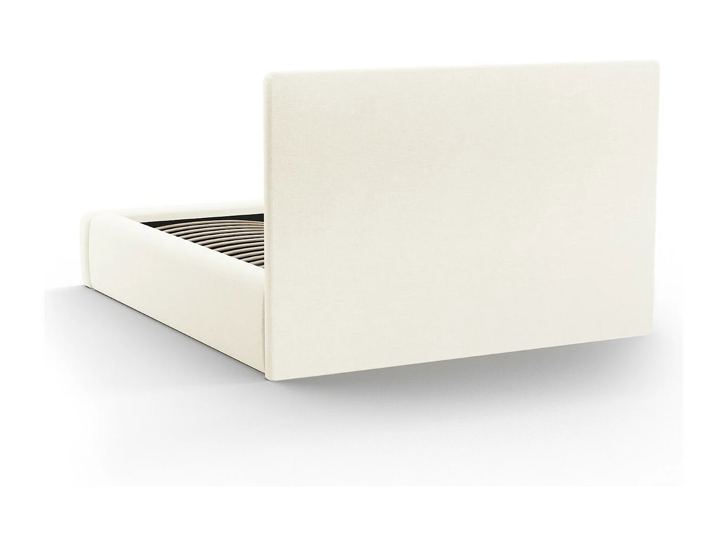 CXL by Christian Lacroix - Łóżko ze schowkiem i zagłówkiem, "Valerie" 180x200cm szenil, kość słoniowa - 230x205x120cm