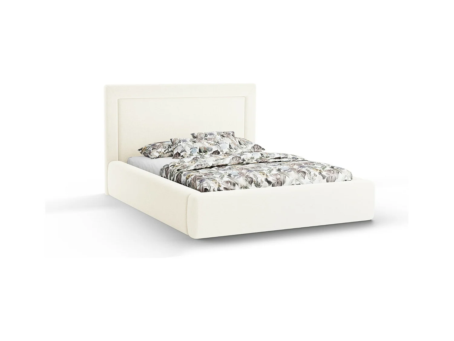 CXL by Christian Lacroix - Opbergbed met hoofdeinde "Valerie" 180x200cm, Chenille, Ivoor - 230x205x120cm
