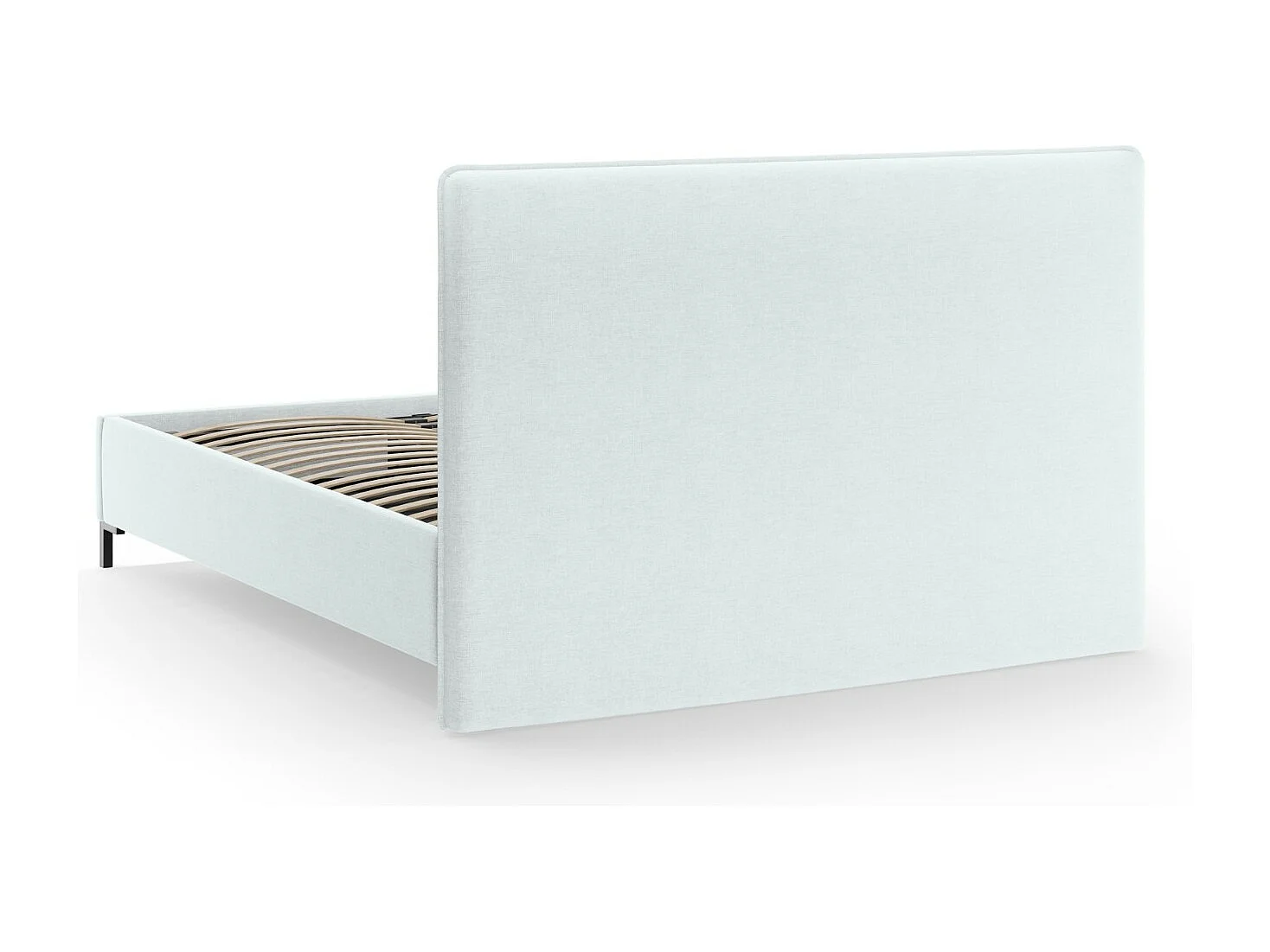 CXL by Christian Lacroix - Łóżko ze schowkiem i zagłówkiem, "Polly" 160x200cm szenil, błękit satynowy - 220x170x120cm