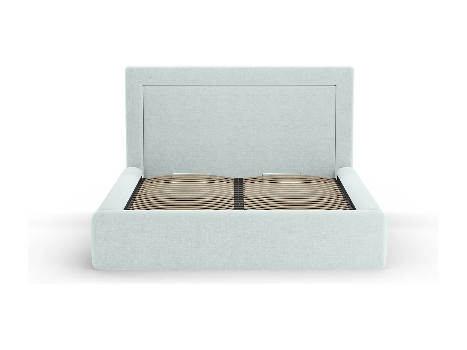 CXL by Christian Lacroix - Opbergbed met hoofdeinde "Valerie" 180x200cm, Chenille, Satijn blauw - 230x205x120cm