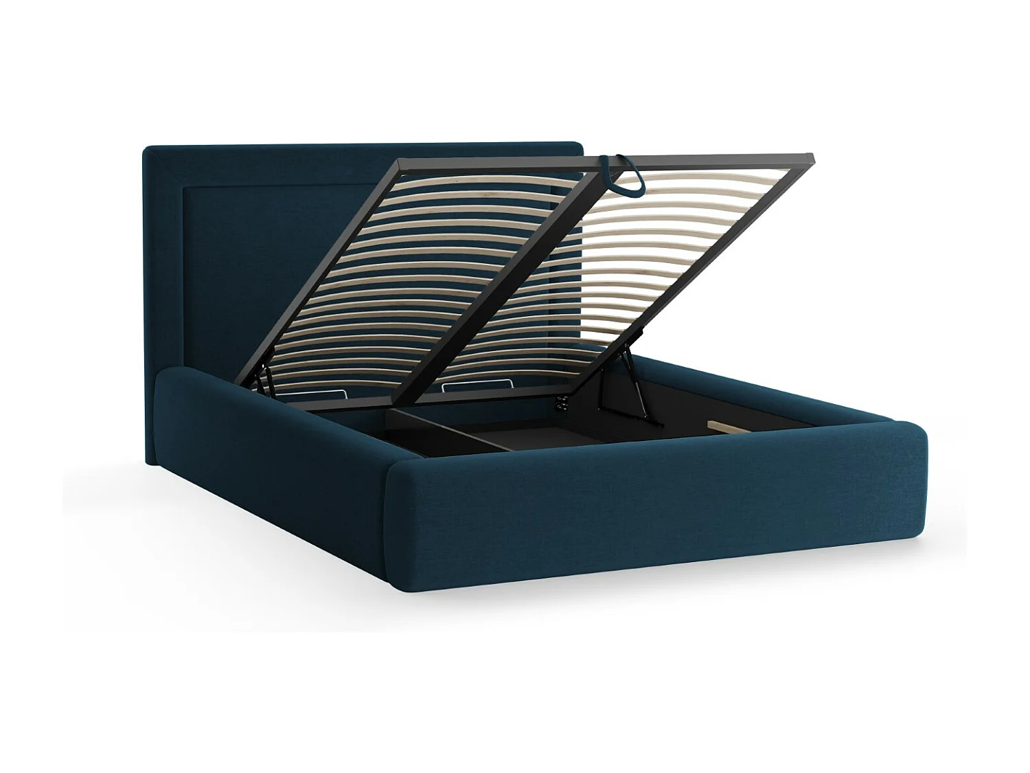 CXL by Christian Lacroix - Opbergbed met hoofdeinde "Valerie" 180x200cm, Chenille, Marineblauw - 230x205x120cm