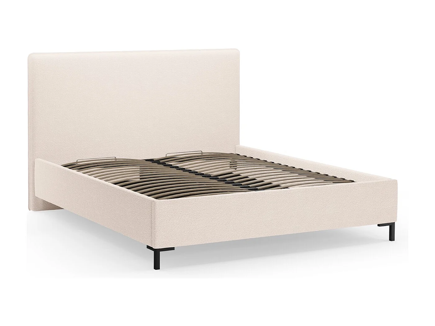 CXL by Christian Lacroix - Opbergbed met hoofdeinde "Polly" 160x200cm, Boucle, Beige - 220x170x120cm