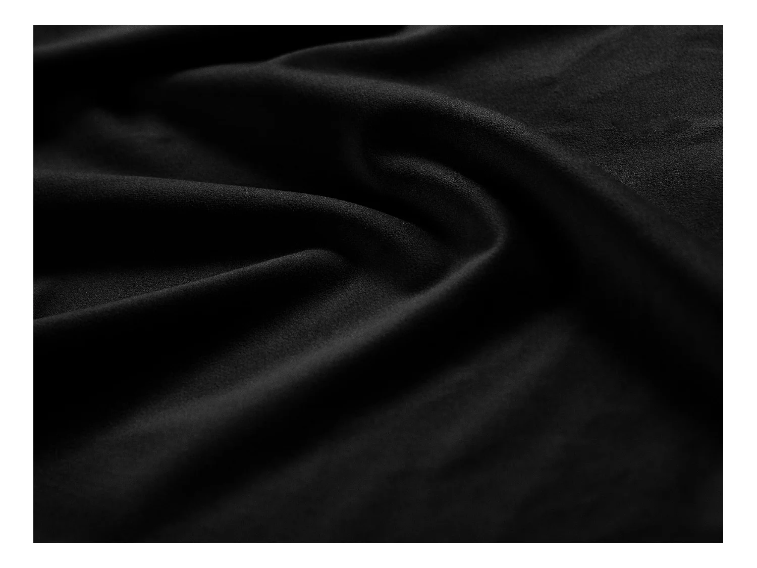 CXL by Christian Lacroix - Lit coffre avec tête de lit "Aude" 140x200cm en velours noir - 216x162x103cm