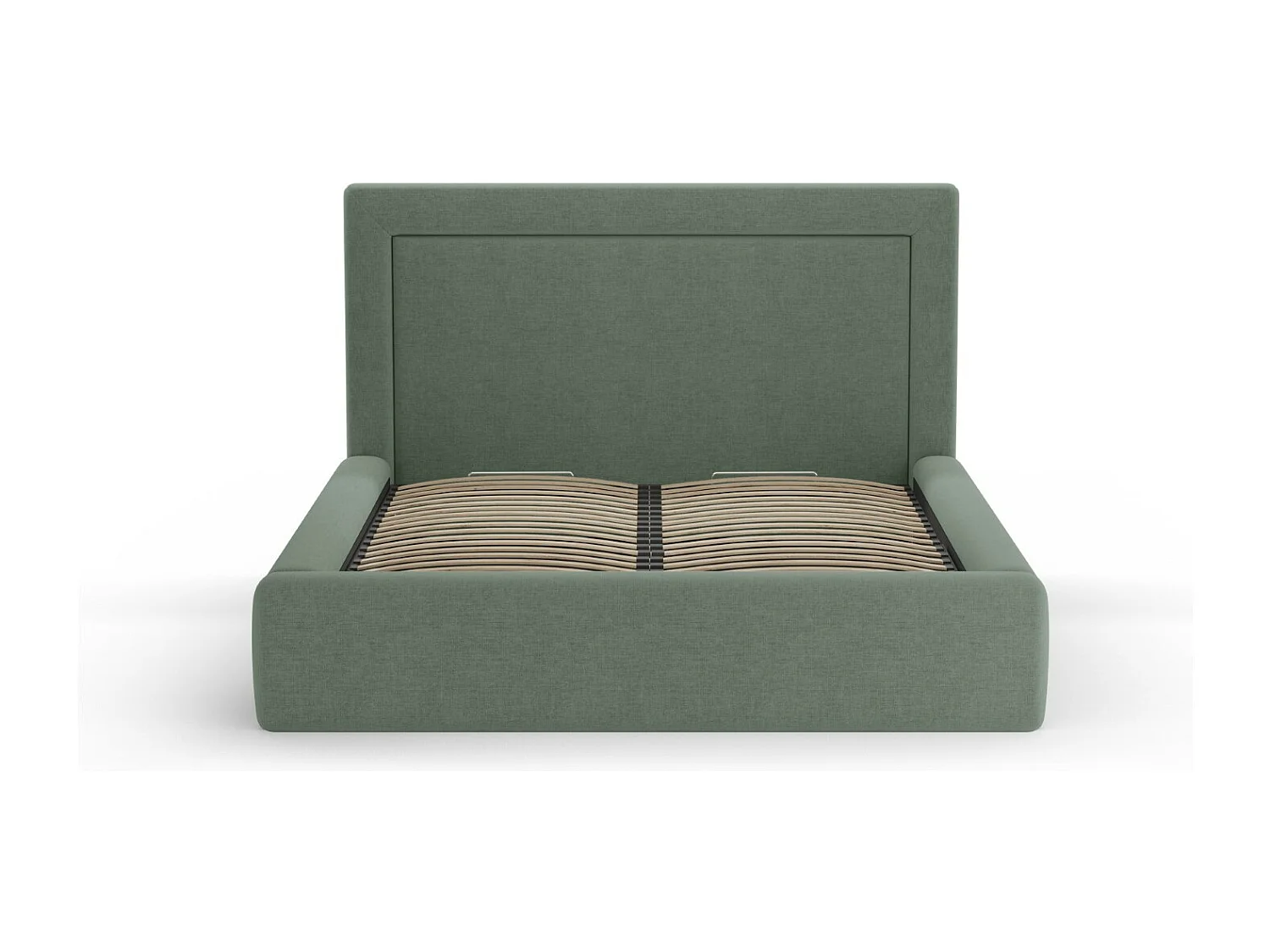 CXL by Christian Lacroix - Opbergbed met hoofdeinde "Valerie" 200x200cm, Chenille, Mosgroen - 230x225x120cm