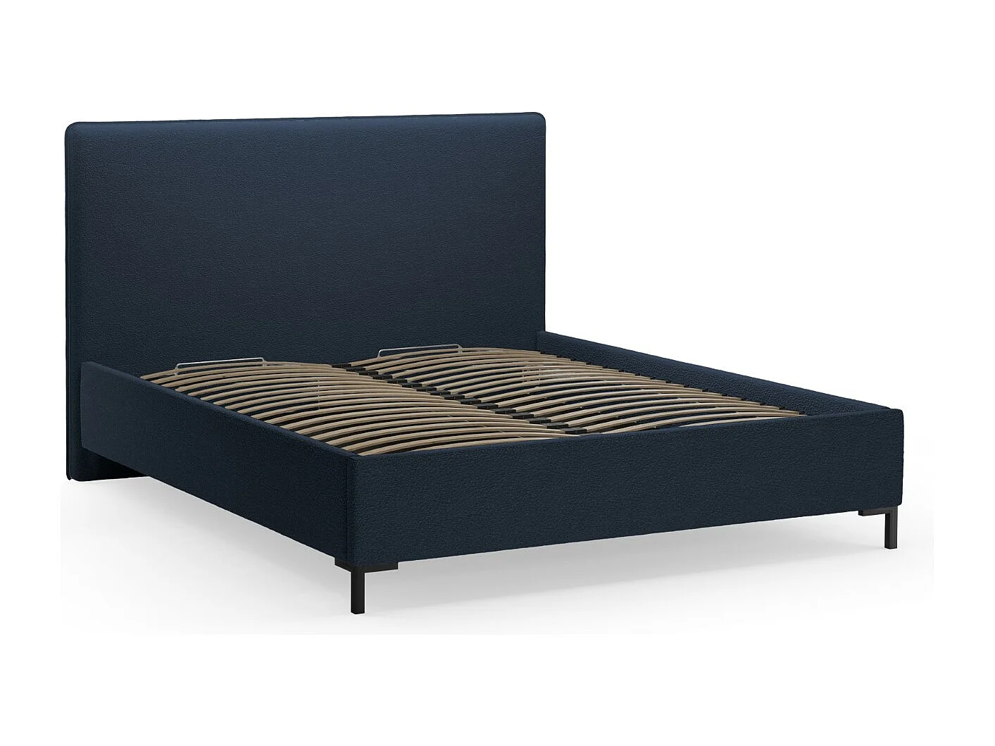 CXL by Christian Lacroix - Opbergbed met hoofdeinde "Polly" 180x200cm, Boucle, Donkerblauw - 220x190x120cm