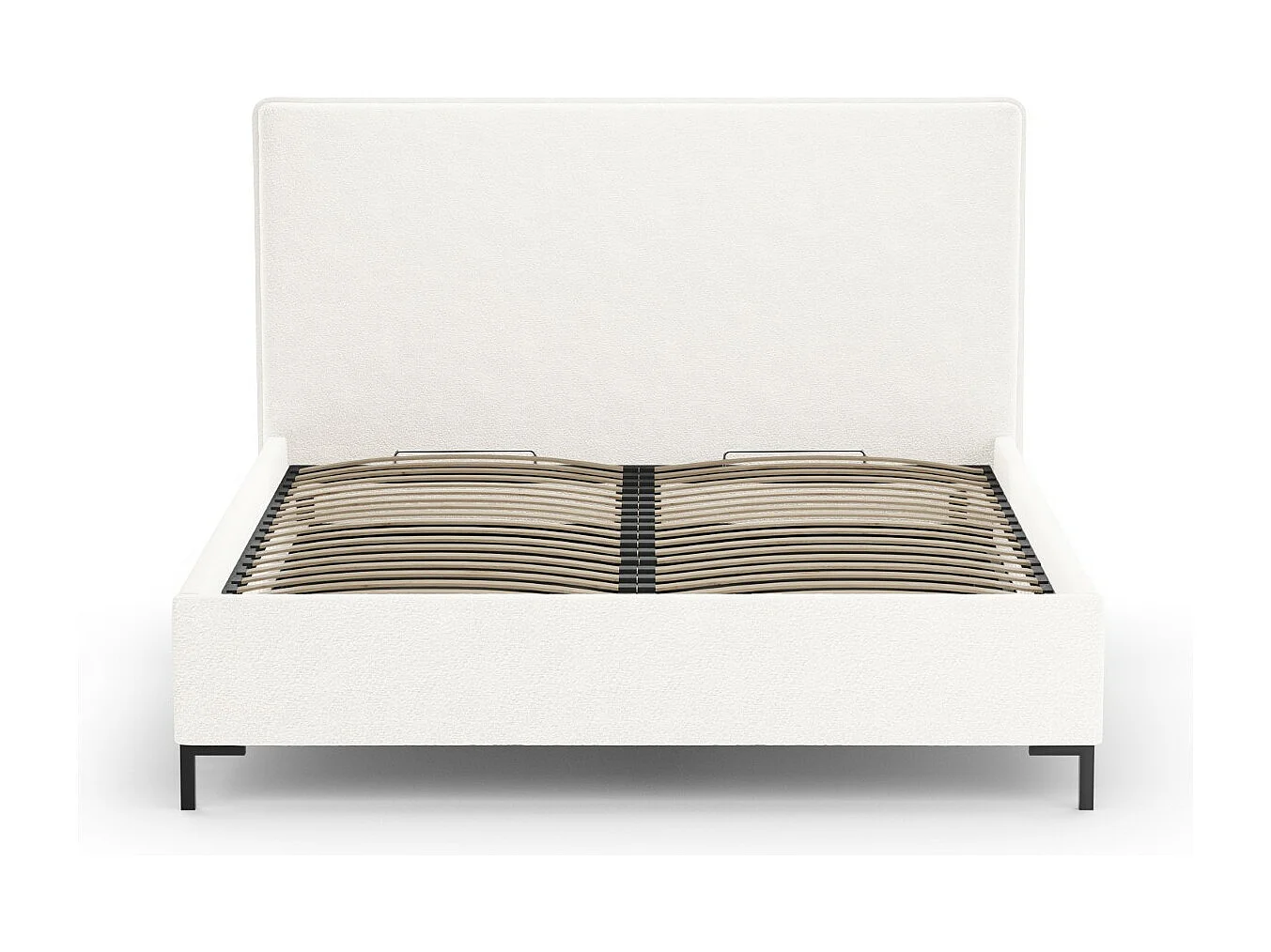 CXL by Christian Lacroix - Letto a cassettone con testiera "Polly" 180x200cm in bouclé bianco - 220x190x120cm