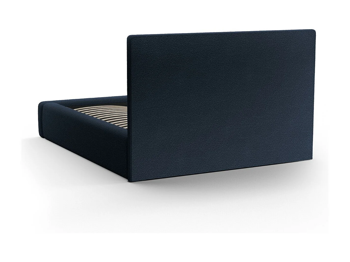 CXL by Christian Lacroix - Opbergbed met hoofdeinde "Valerie" 140x200cm, Boucle, Donkerblauw - 230x165x120cm