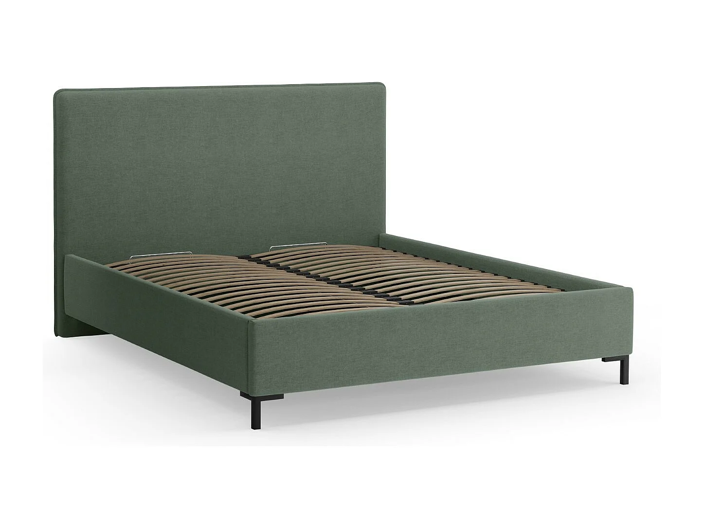 CXL by Christian Lacroix - Opbergbed met hoofdeinde "Polly" 160x200cm, Chenille, Mosgroen - 220x170x120cm