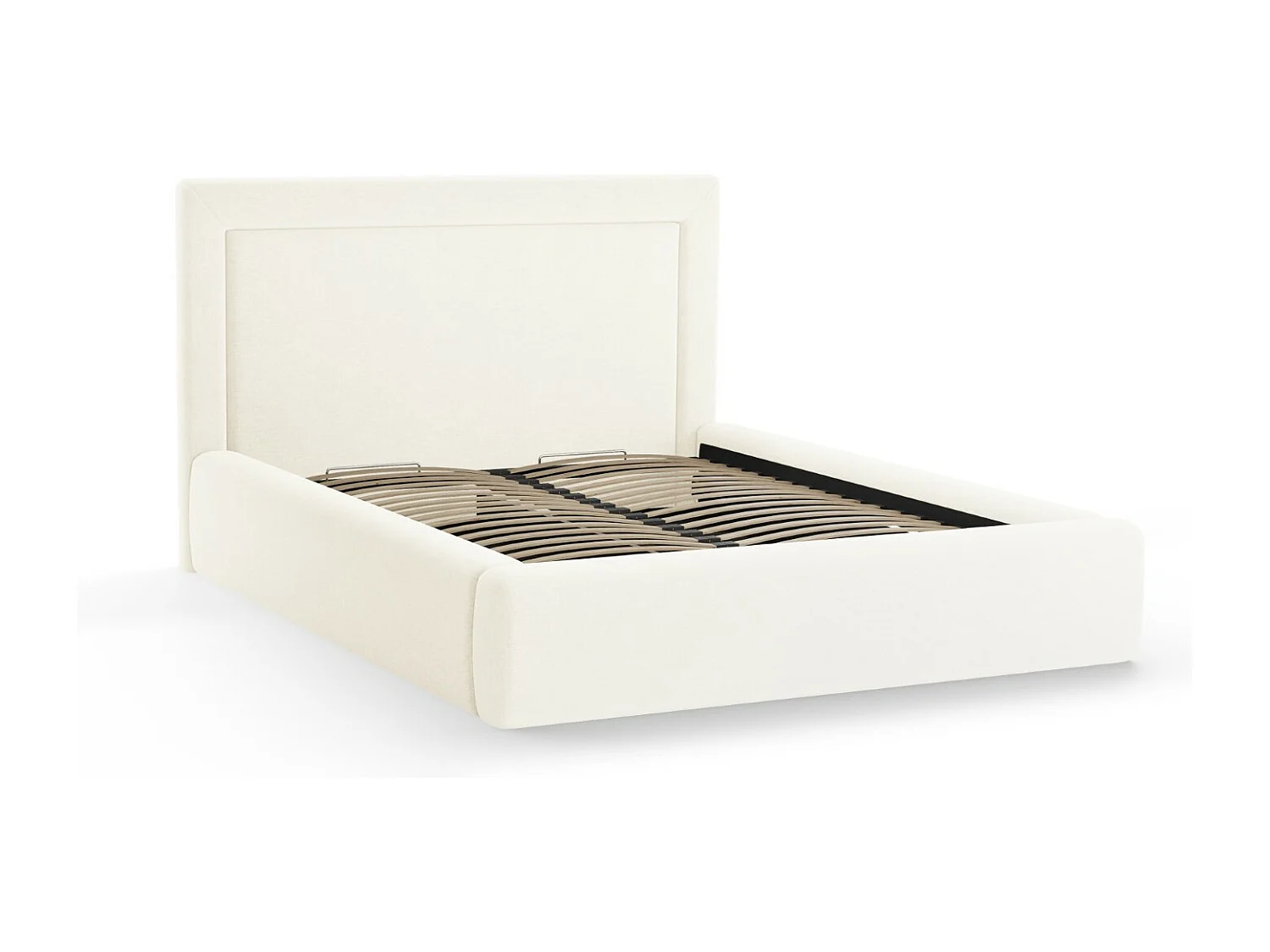 CXL by Christian Lacroix - Opbergbed met hoofdeinde "Valerie" 160x200cm, Chenille, Ivoor - 230x185x120cm