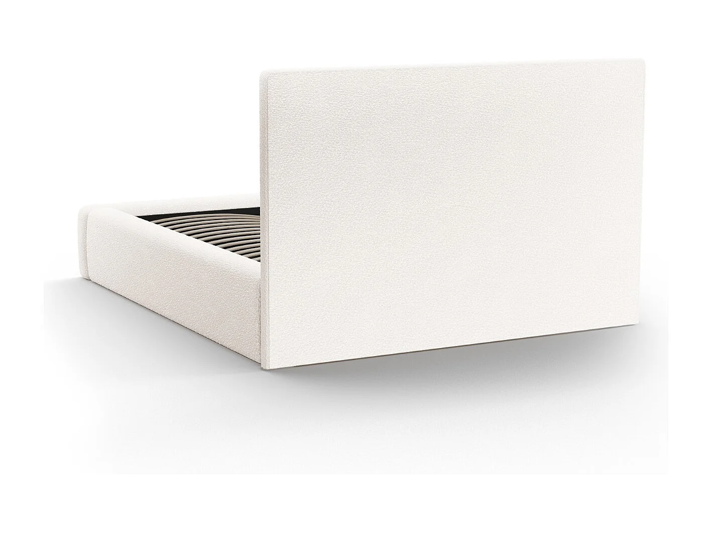 CXL by Christian Lacroix - Lit coffre avec tête de lit "Valerie" 140x200cm en bouclé blanc - 230x165x120cm