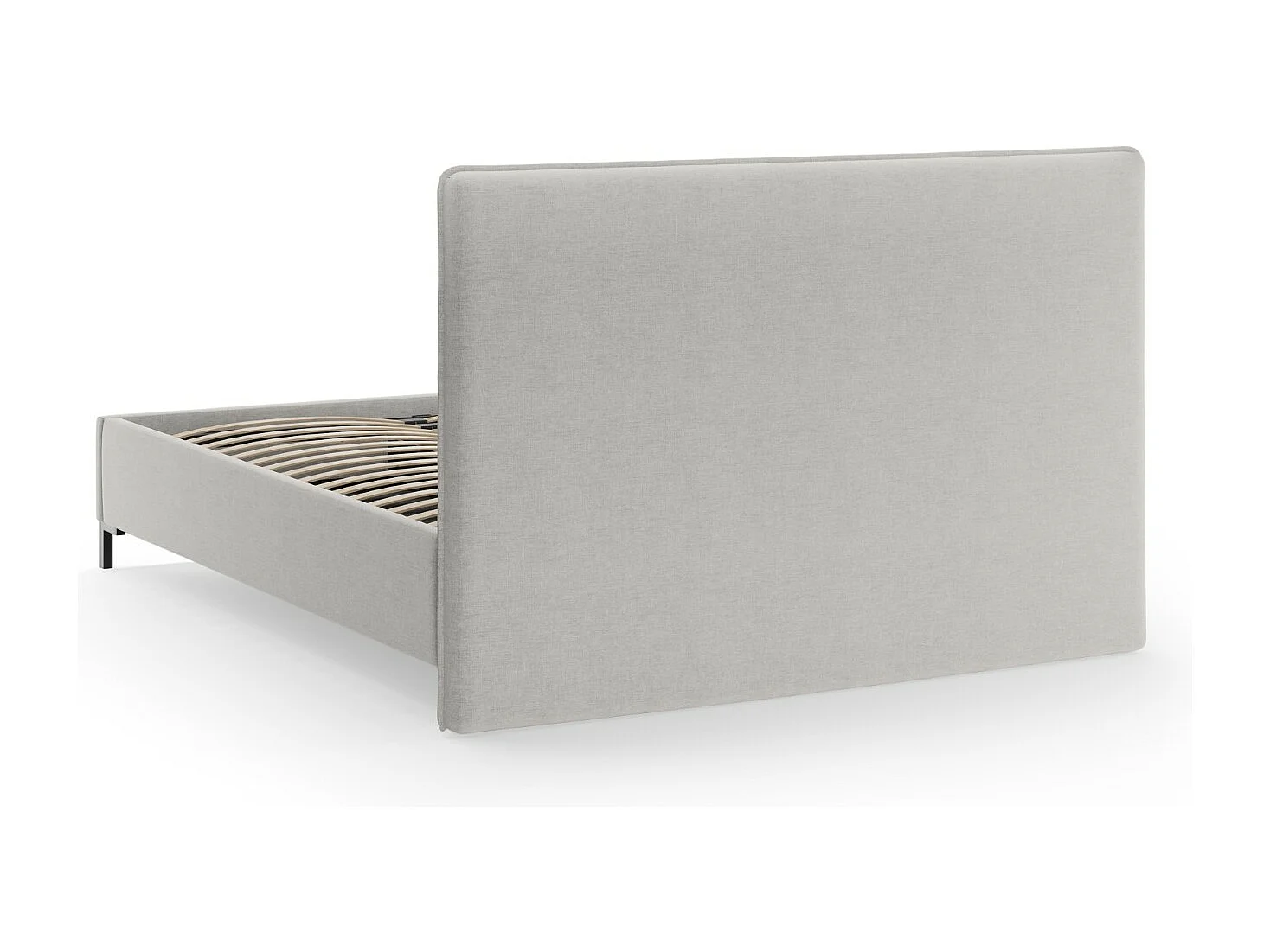 CXL by Christian Lacroix - Łóżko ze schowkiem i zagłówkiem, "Polly" 180x200cm szenil, szary - 220x190x120cm