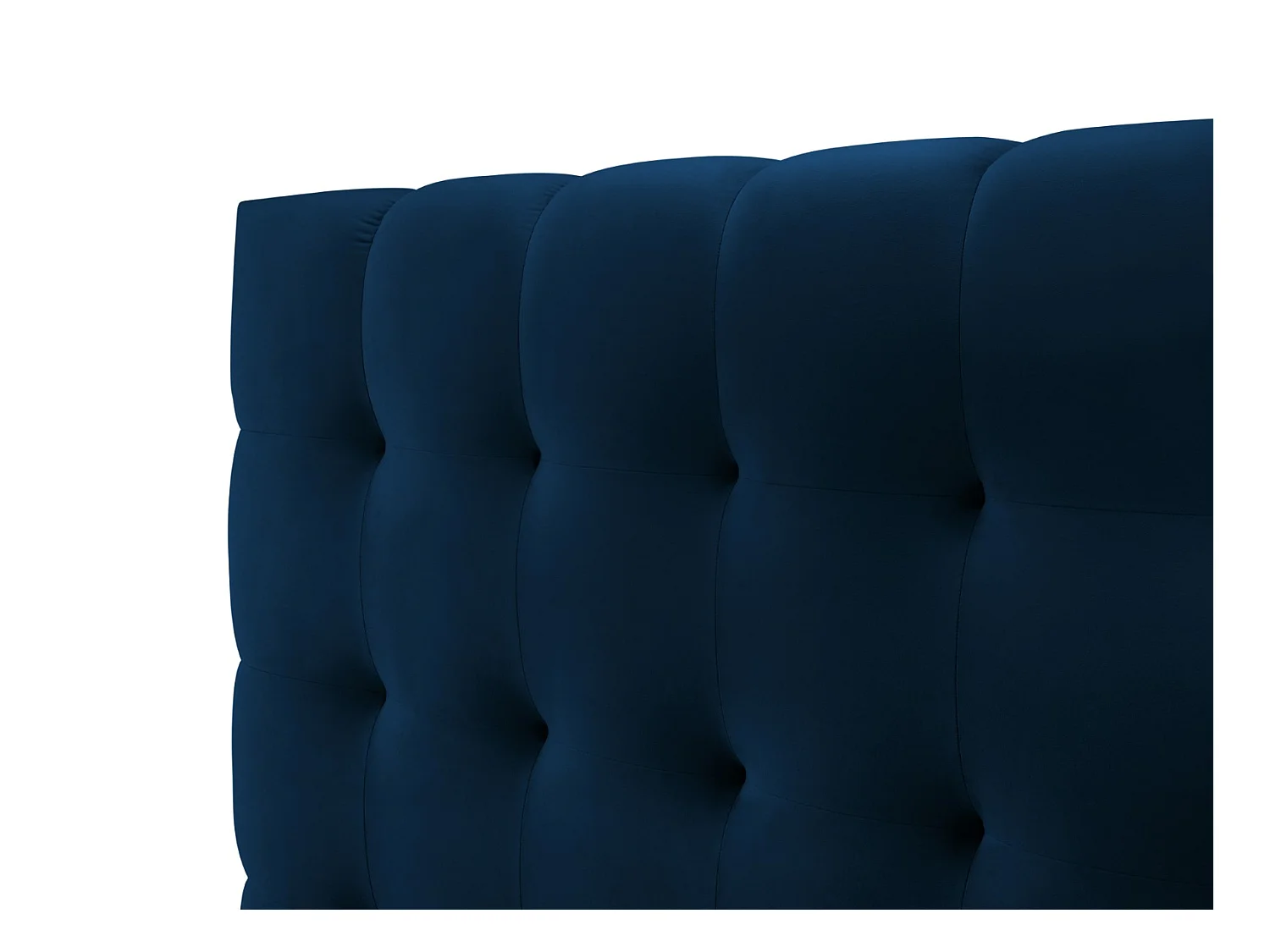 Cosmopolitan Design - Lit coffre avec tête de lit "Bali" 200x200cm en velours bleu roi - 230x225x125cm
