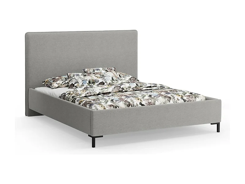 CXL by Christian Lacroix - Opbergbed met hoofdeinde "Polly" 160x200cm, Chenille, Grijs - 220x170x120cm
