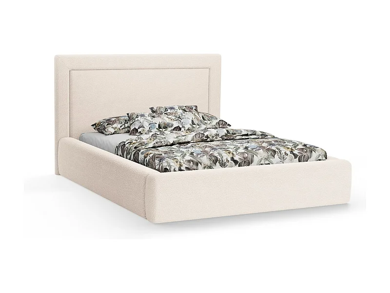 CXL by Christian Lacroix - Opbergbed met hoofdeinde "Valerie" 140x200cm, Boucle, Beige - 230x165x120cm