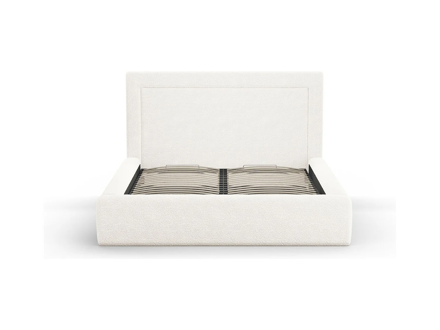 CXL by Christian Lacroix - Łóżko ze schowkiem i zagłówkiem, "Valerie" 160x200cm boucle, biały - 230x185x120cm