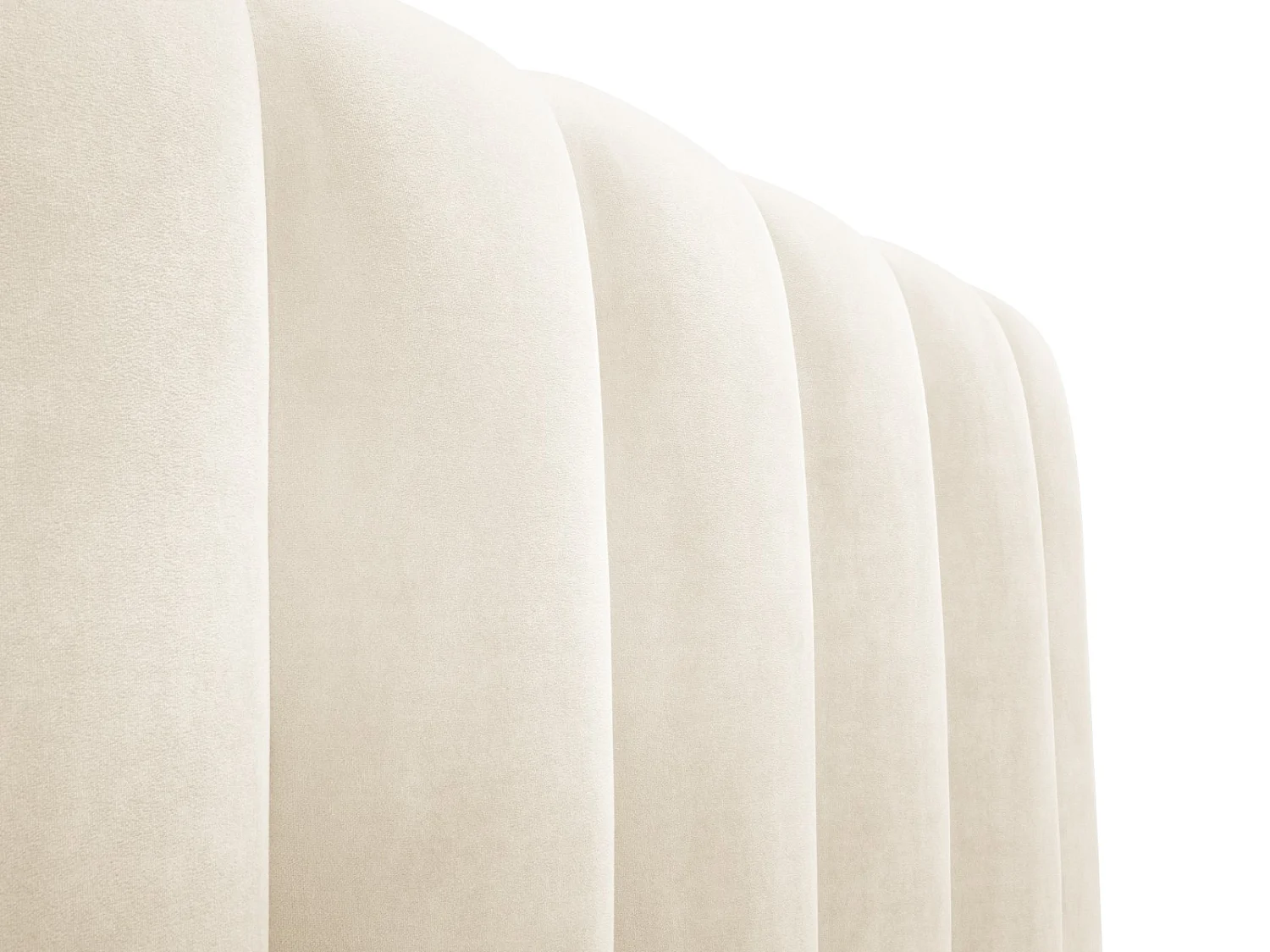 CXL by Christian Lacroix - Cama con cabecero y baúl "Ludivine" 140x200cm de terciopelo beige claro - 230x165x94cm