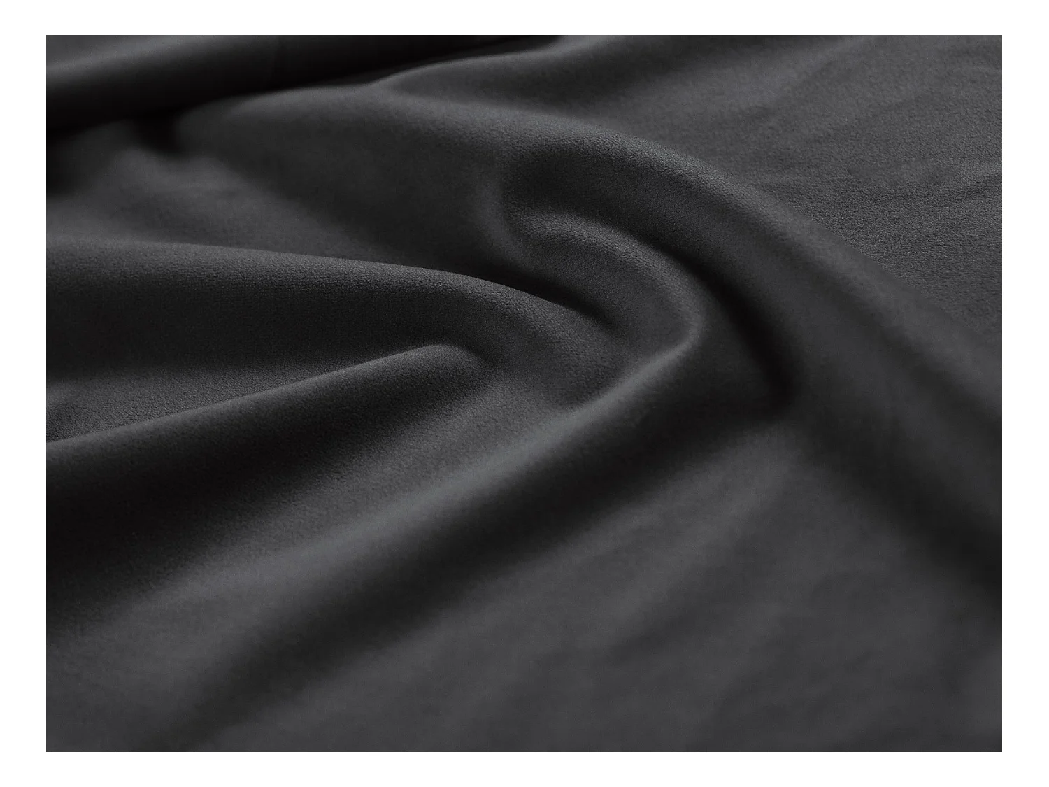 CXL by Christian Lacroix - Lit coffre avec tête de lit "Aude" 140x200cm en velours gris - 216x162x103cm