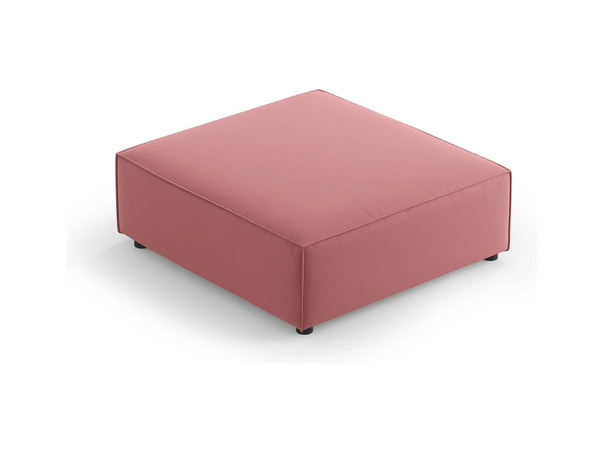 Cosmopolitan Design - Poef "Arendal" Flueel, Zalm - 102x80x40cm