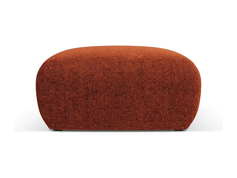 Cosmopolitan Design - Pufe "Nolio" em tecido chenille terracota - 75x75x36cm