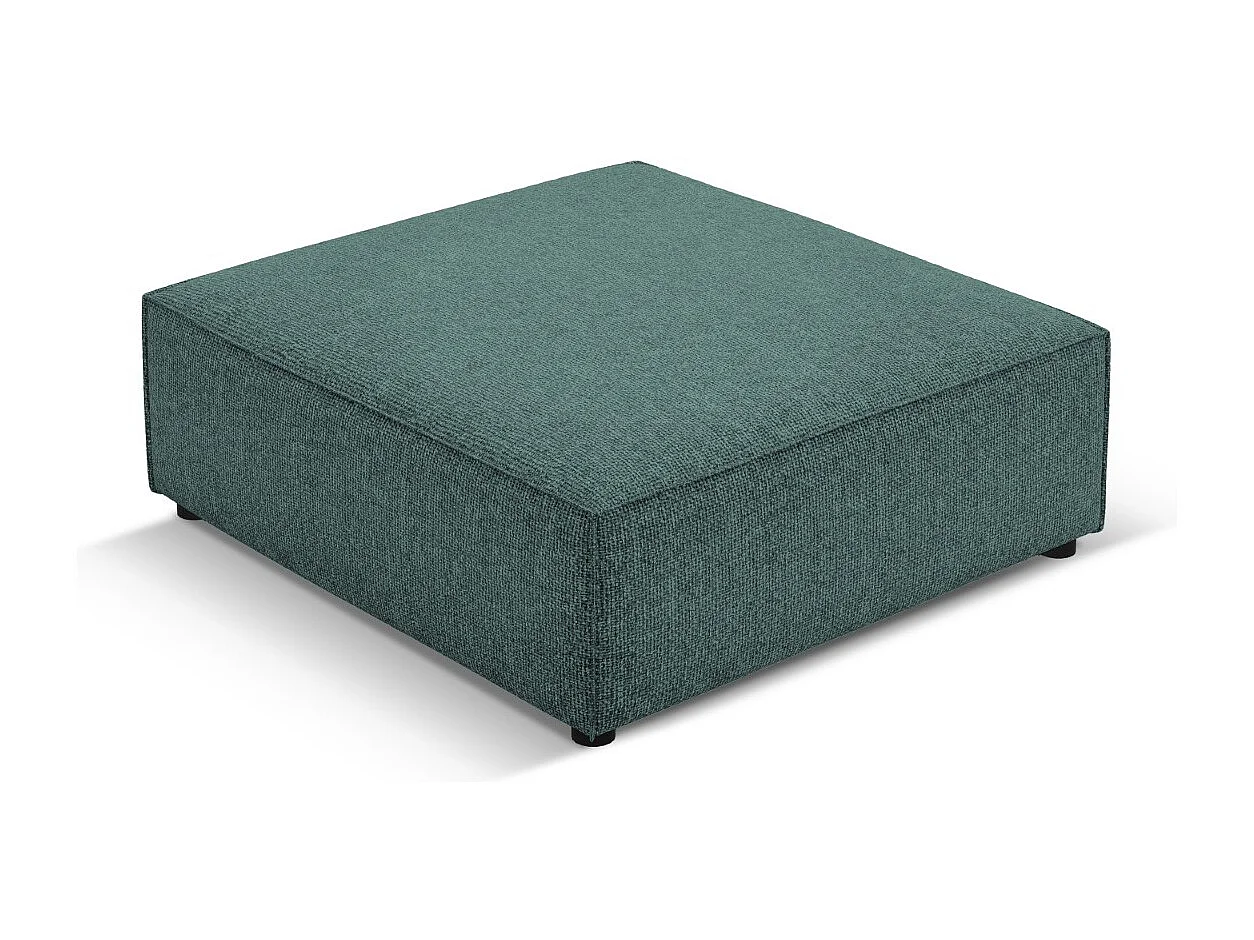 Cosmopolitan Design - Pouf "Arendal" en chenille pétrole - 102x80x40cm