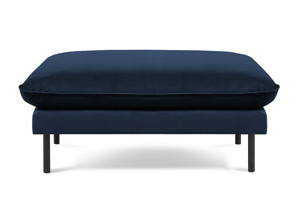 Cosmopolitan Design - Pouf "Vienna" in velluto blu reale - 100x80x43cm