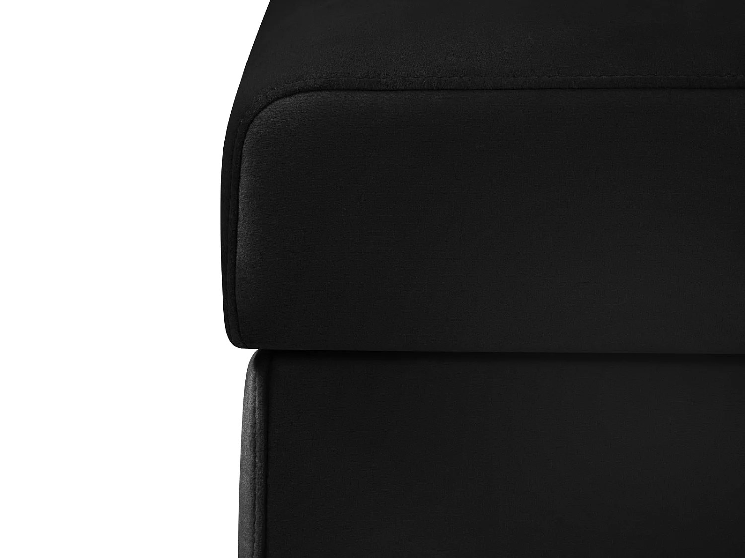 CXL by Christian Lacroix - Pouf avec coffre "Yanis" en velours noir - 87x72x46cm