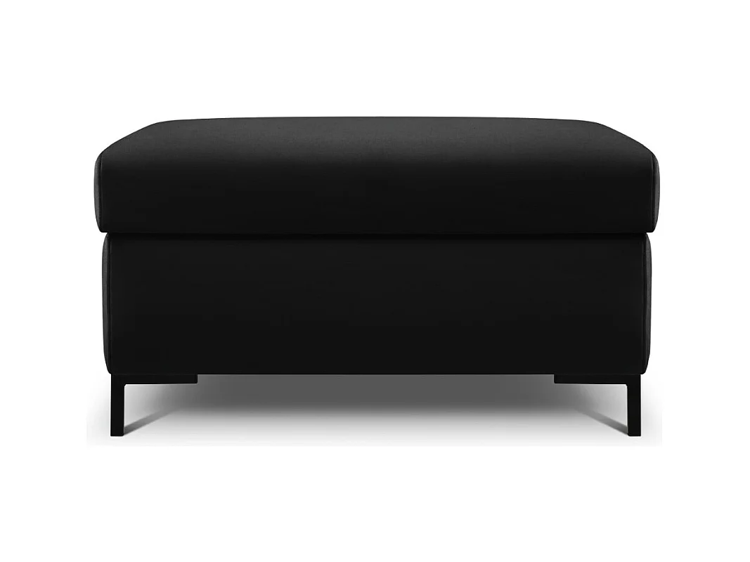 CXL by Christian Lacroix - Pouf avec coffre "Yanis" en velours noir - 87x72x46cm