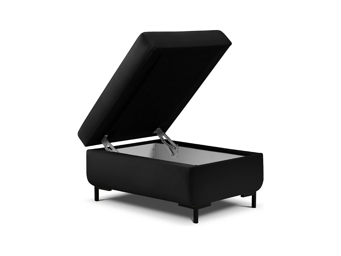 CXL by Christian Lacroix - Pouf avec coffre "Yanis" en velours noir - 87x72x46cm