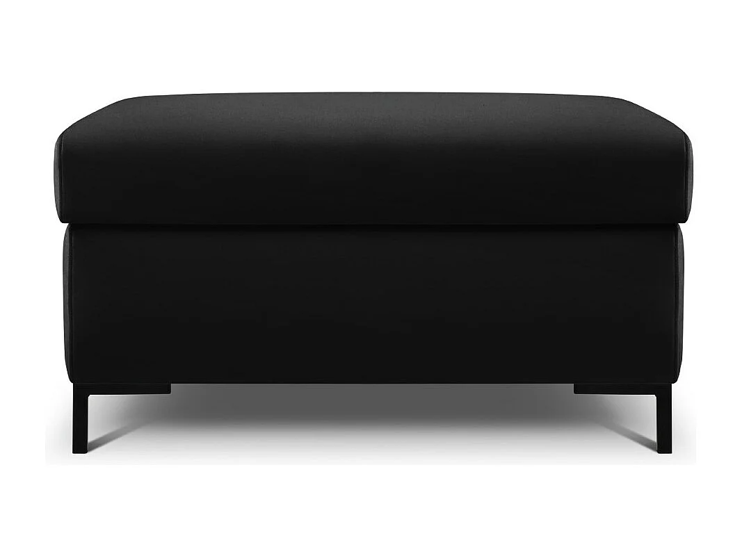 CXL by Christian Lacroix - Pouf avec coffre "Yanis" en velours noir - 87x72x46cm
