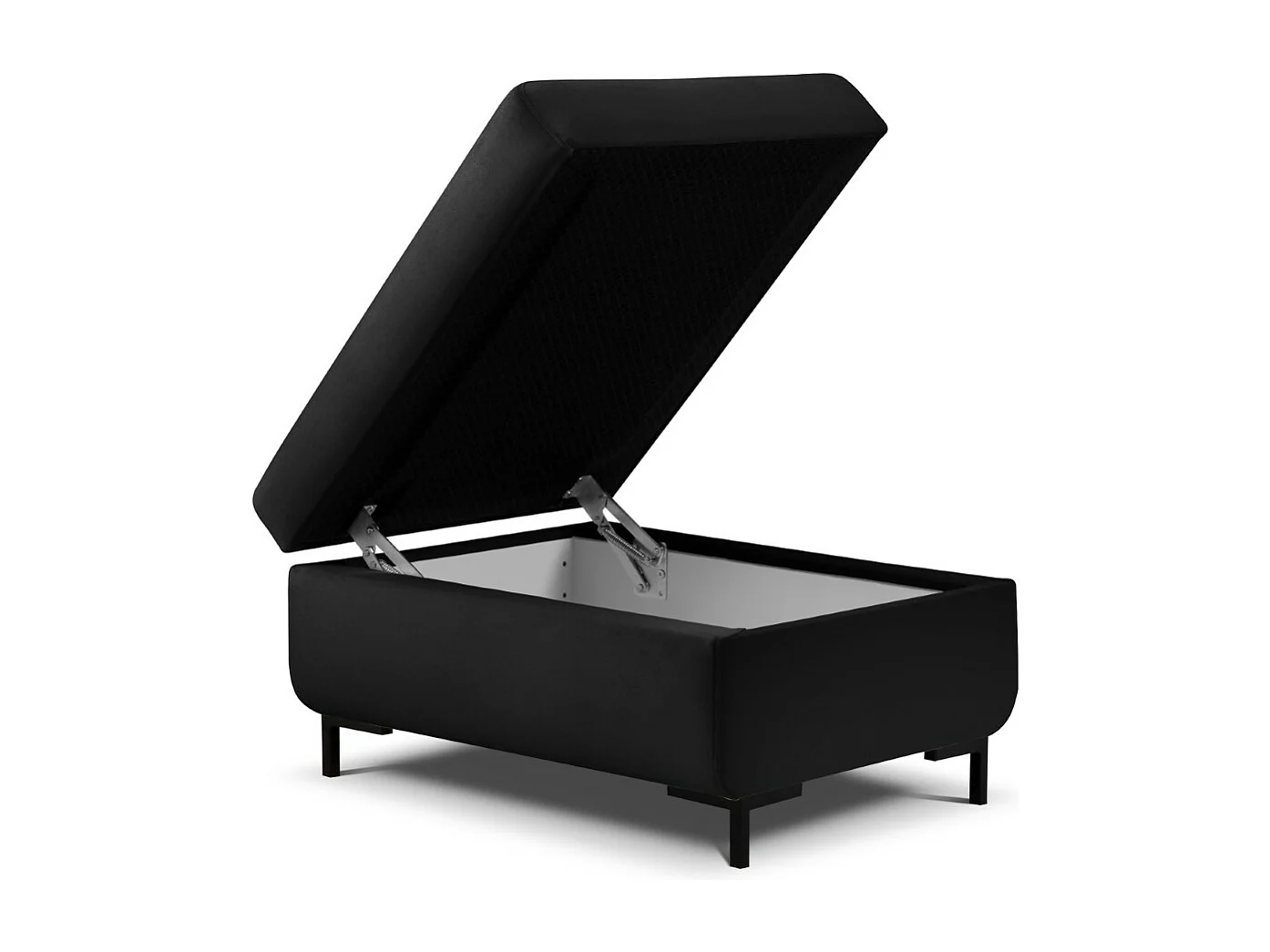 CXL by Christian Lacroix - Pouf avec coffre "Yanis" en velours noir - 87x72x46cm