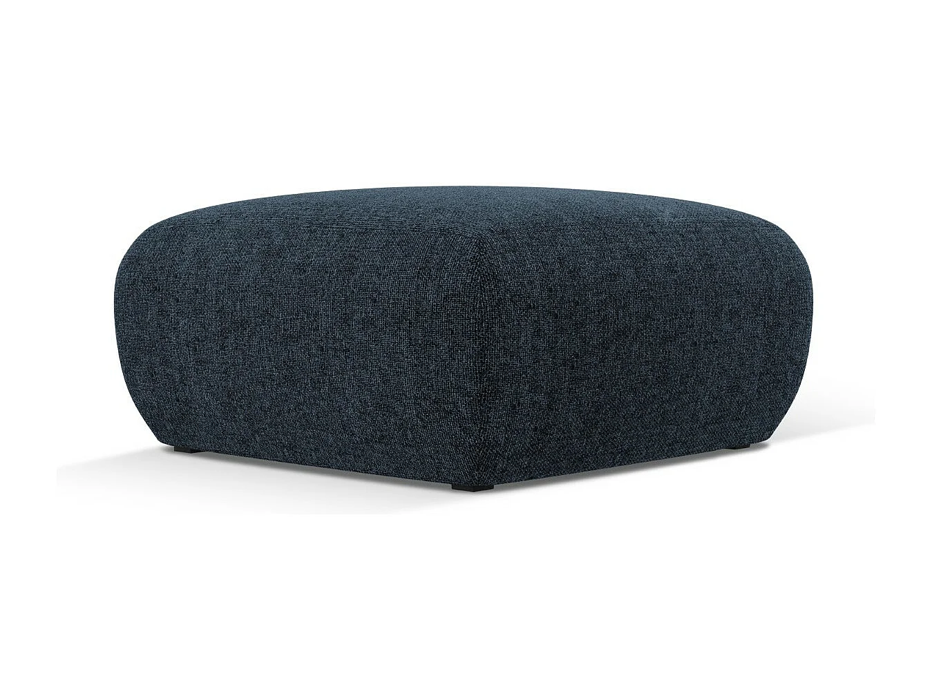 Cosmopolitan Design - Pouf "Nolio" aus Chenille-Stoff königsblau - 75x75x36cm