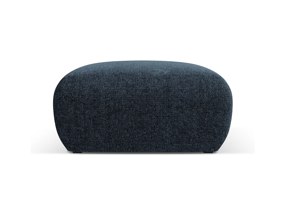Cosmopolitan Design - Pouf "Nolio" en chenille bleu roi - 75x75x36cm