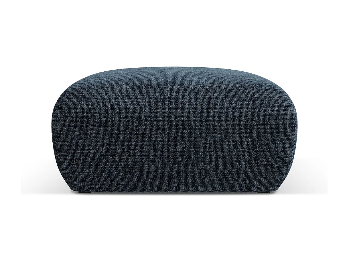 Cosmopolitan Design - Pouf "Nolio" en chenille bleu roi - 75x75x36cm