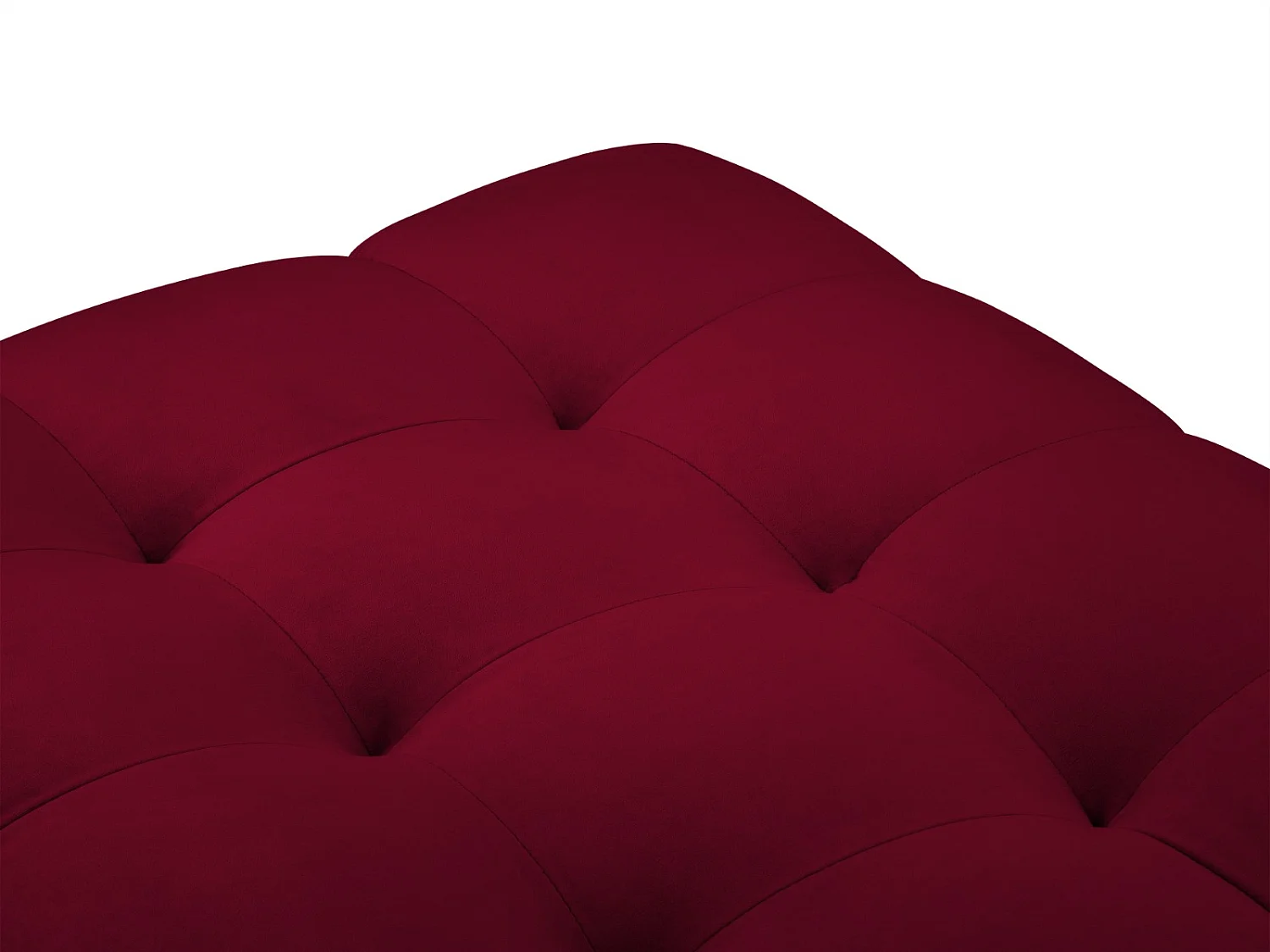 Cosmopolitan Design - Pouf "Bali" in velluto rosso - 60x60x41cm