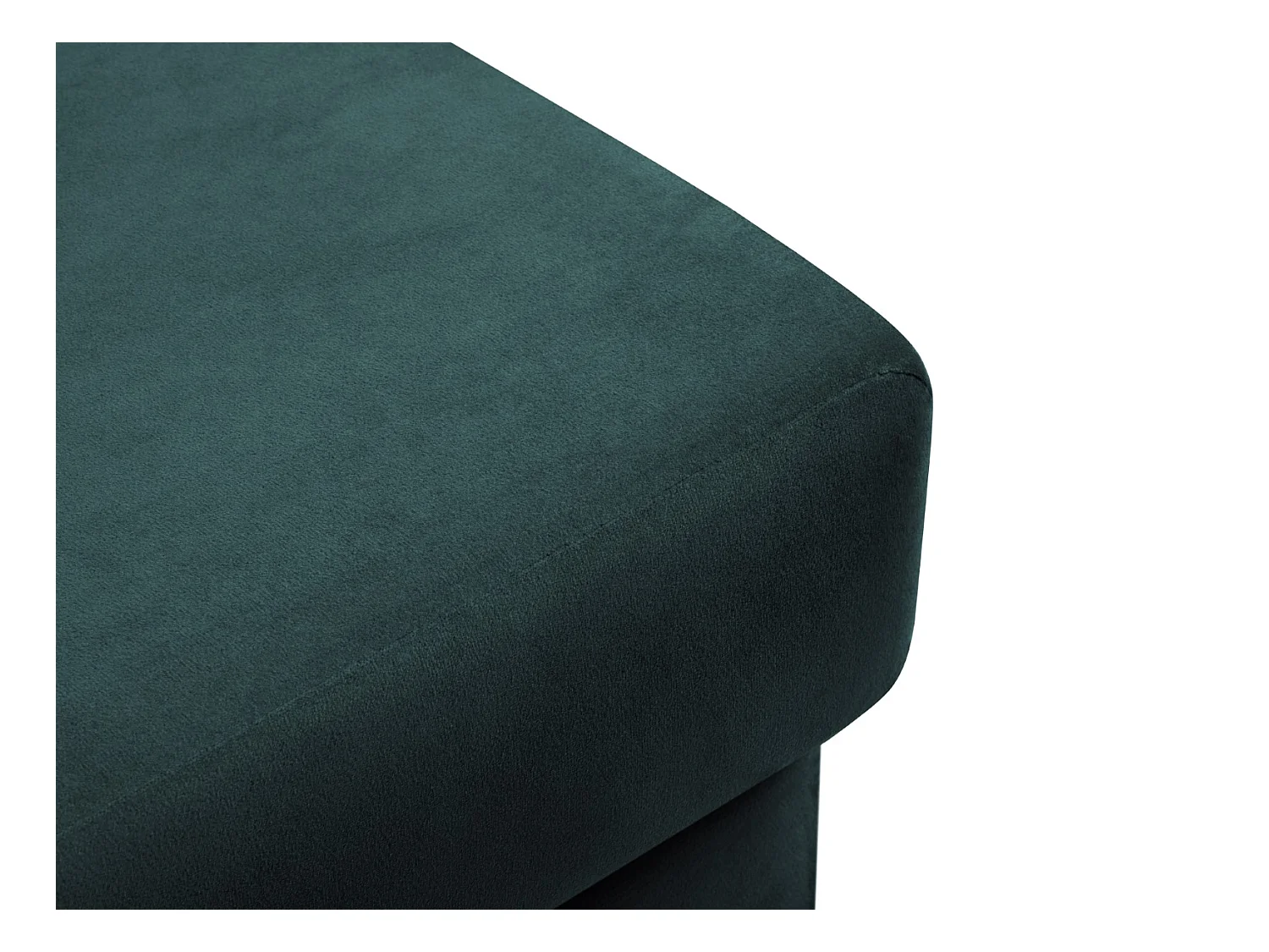 Cosmopolitan Design - Puf "Kyoto" de terciopelo petróleo - 70x70x45cm