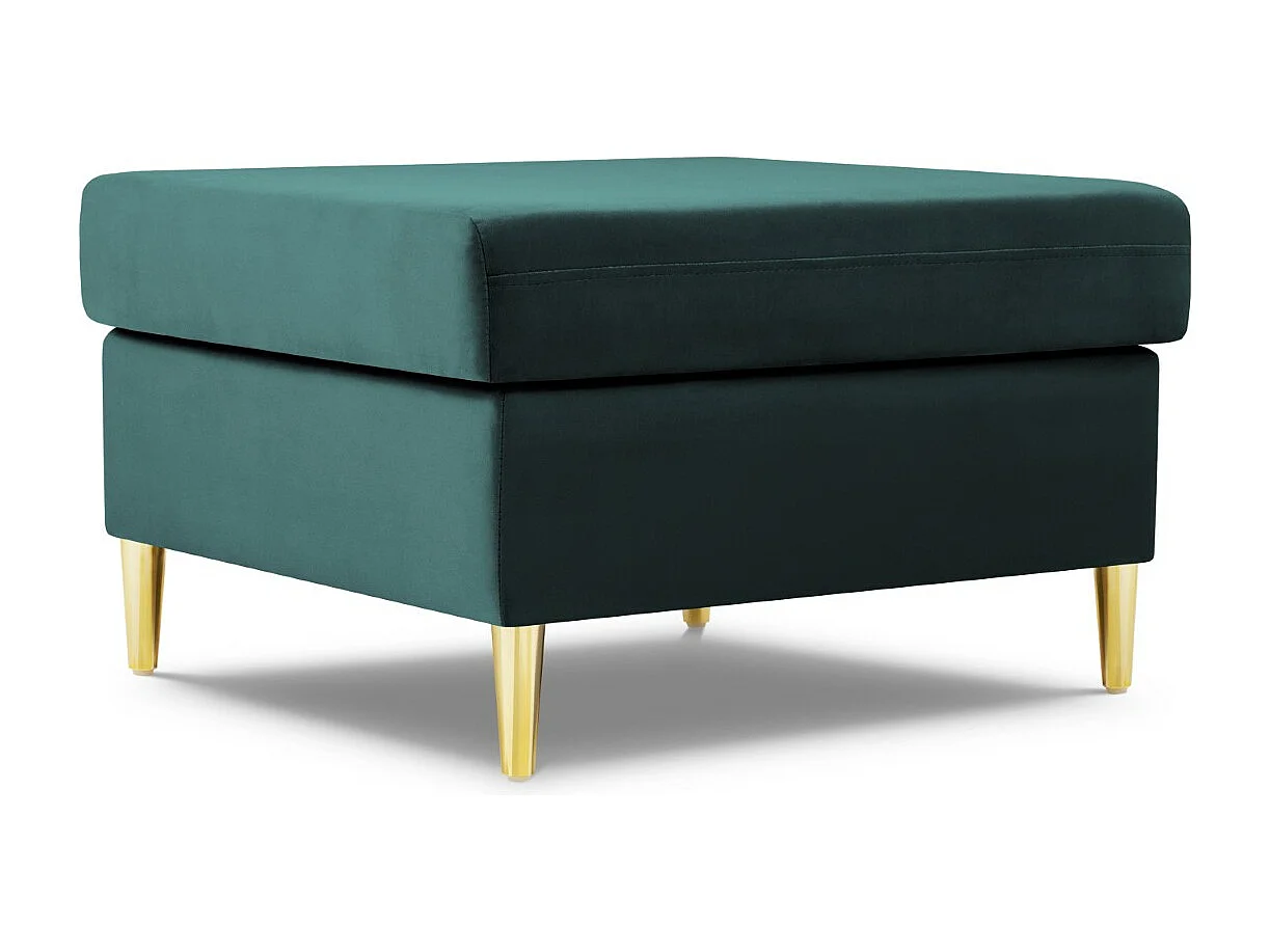 Cosmopolitan Design - Pufe "Kyoto" em veludo petróleo - 70x70x45cm