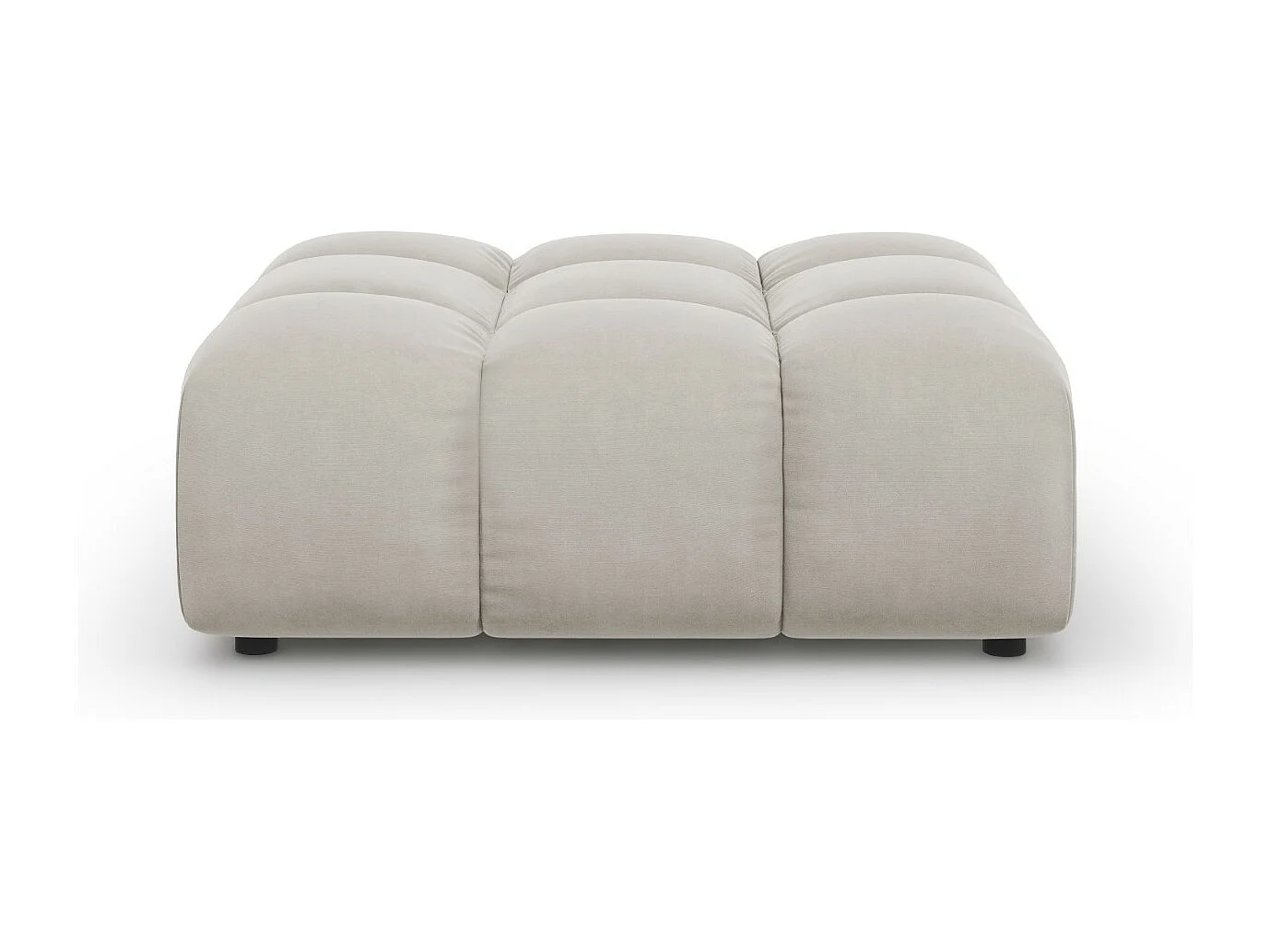 Cosmopolitan Design - Puf, "Sky" welur, beż jasny - 102x80x43cm