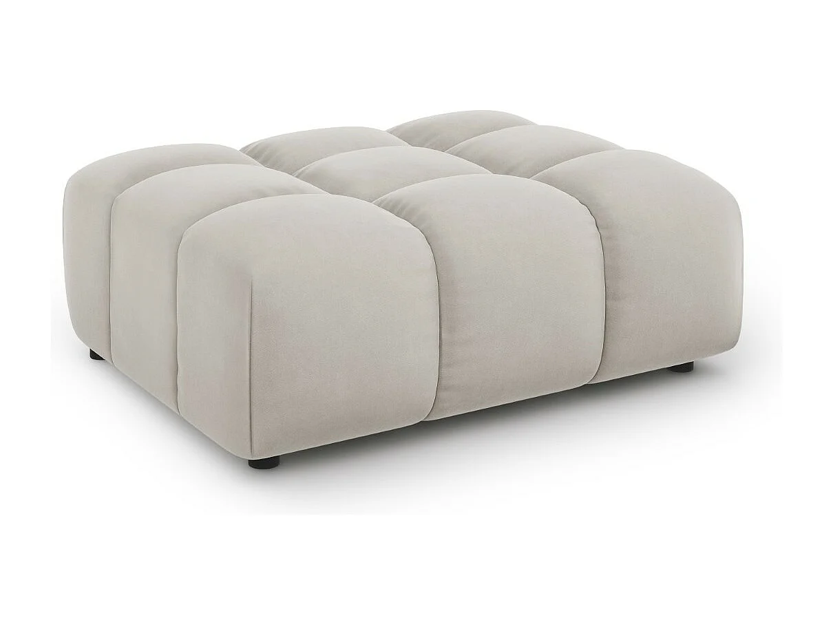 Cosmopolitan Design - Puf, "Sky" welur, beż jasny - 102x80x43cm