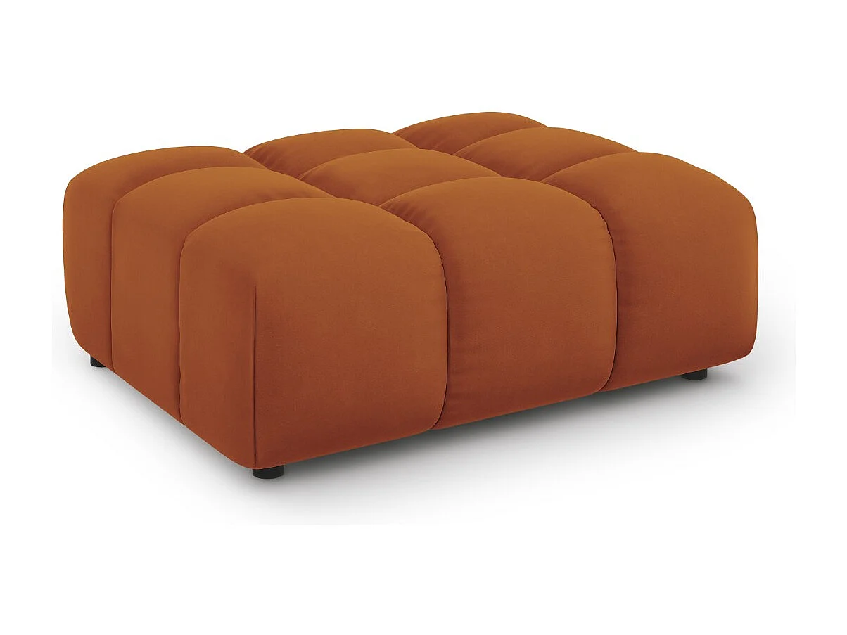 Cosmopolitan Design - Poef "Sky" Flueel, Terracotta - 102x80x43cm