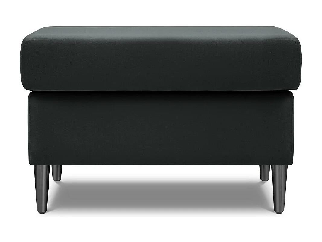 Cosmopolitan Design - Puf, "Kyoto" welur, szary ciemny - 70x70x45cm