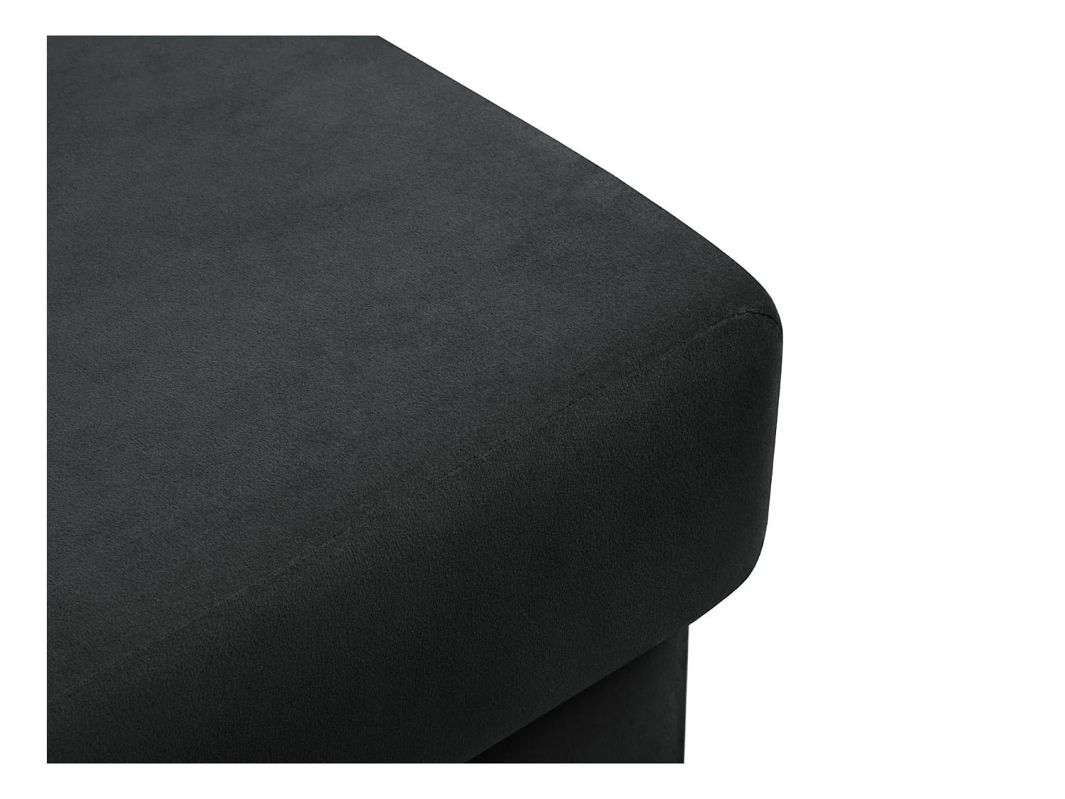 Cosmopolitan Design - Poef "Kyoto" Flueel, Donkergrijs - 70x70x45cm