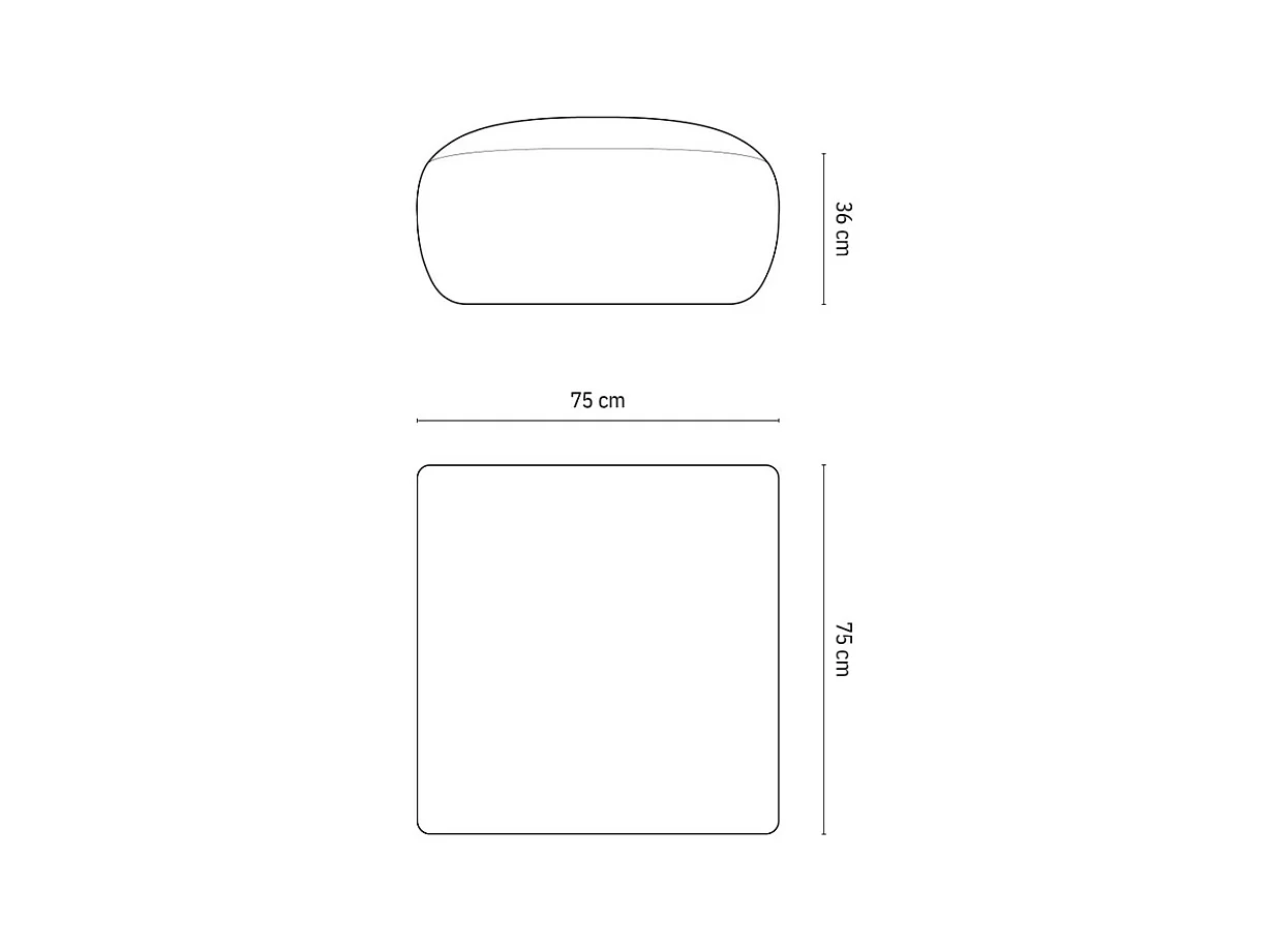 Cosmopolitan Design - Pouf "Nolio" en chenille rose - 75x75x36cm