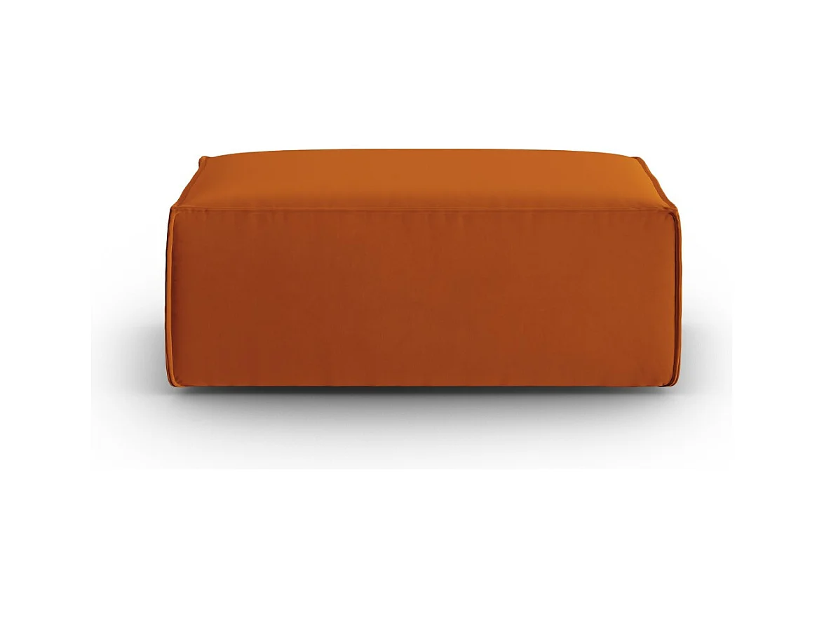 Cosmopolitan Design - Pouf "Mackay" en velours terracotta - 100x69x40cm