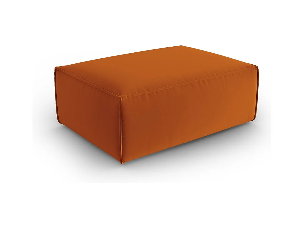 Cosmopolitan Design - Puf "Mackay" de terciopelo terracota - 100x69x40cm