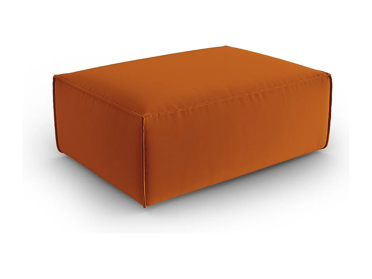 Cosmopolitan Design - Pufe "Mackay" em veludo terracota - 100x69x40cm