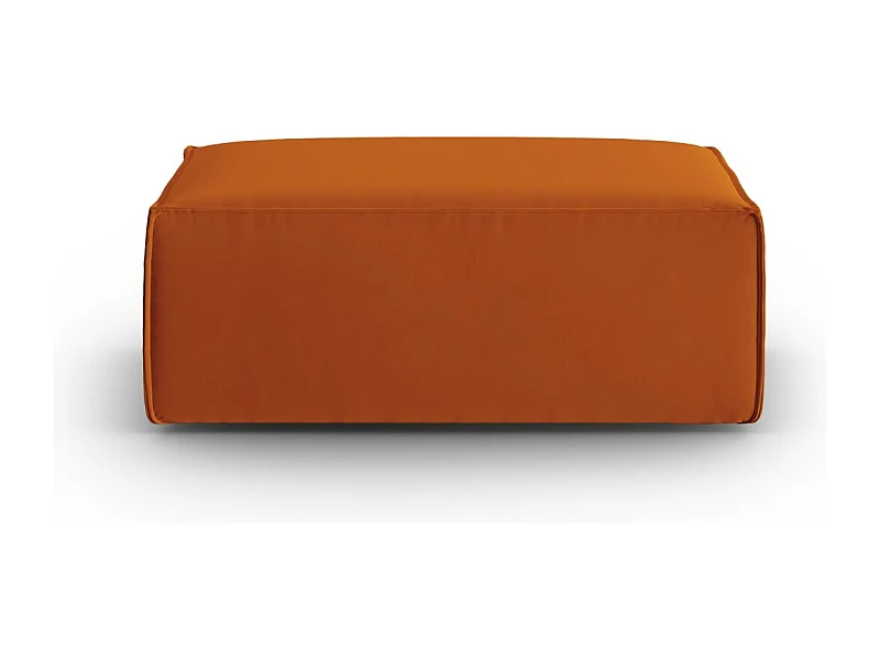 Cosmopolitan Design - Pouf "Mackay" en velours terracotta - 100x69x40cm