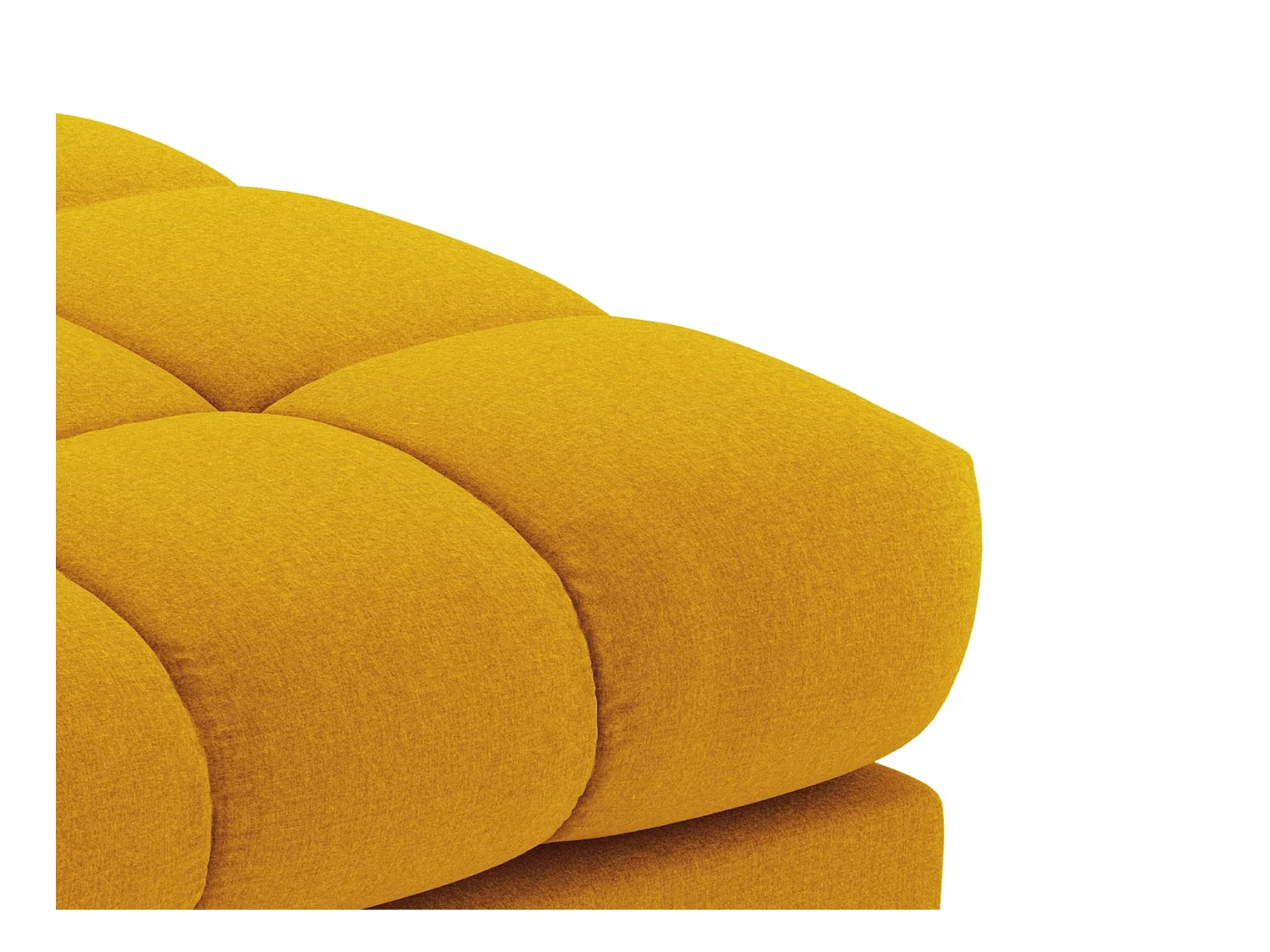 Cosmopolitan Design - Poef "Bali" Structurele stof, GEEL - 60x60x41cm