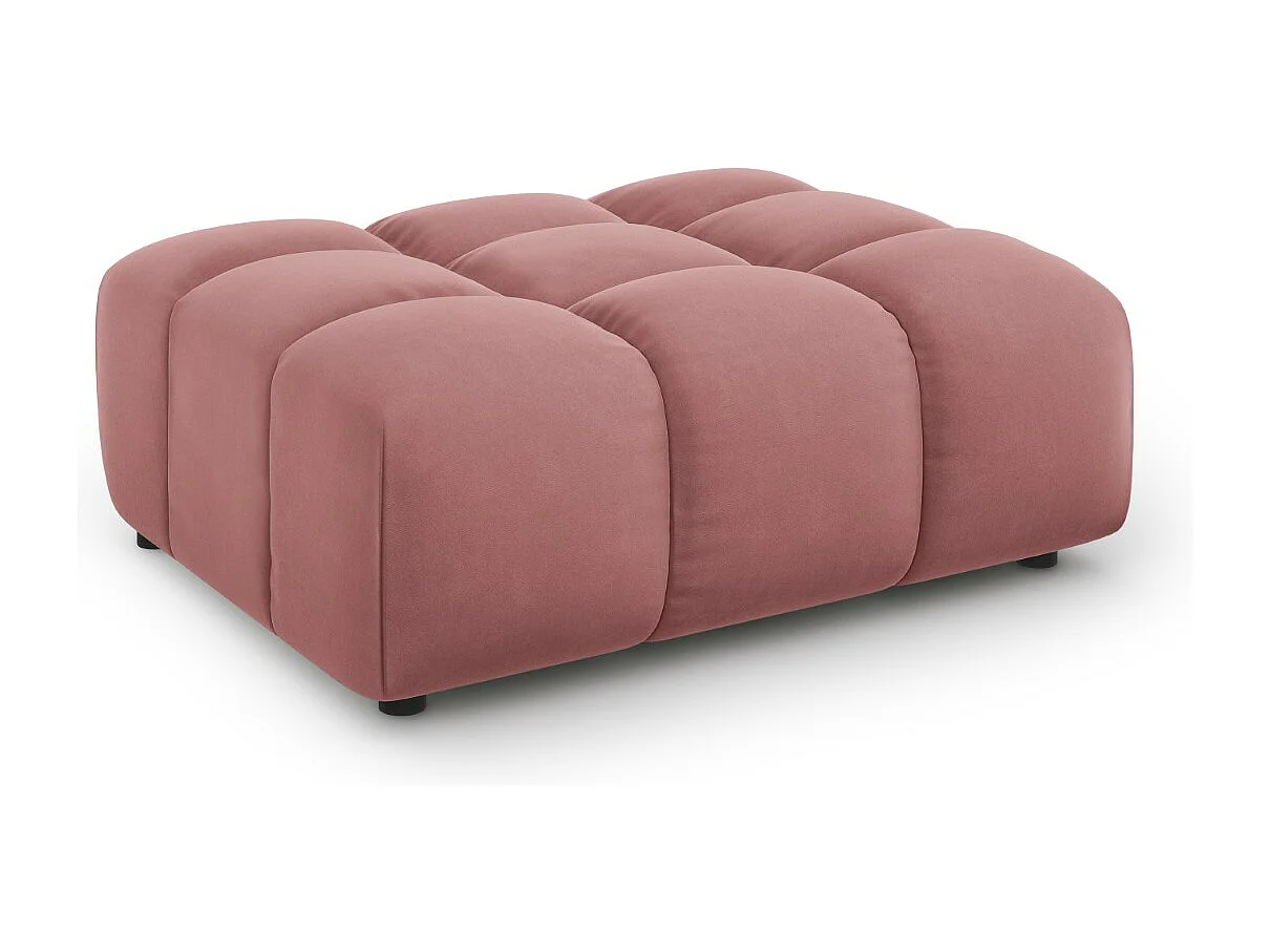 Cosmopolitan Design - Pouf "Sky" aus Samt lachs - 102x80x43cm