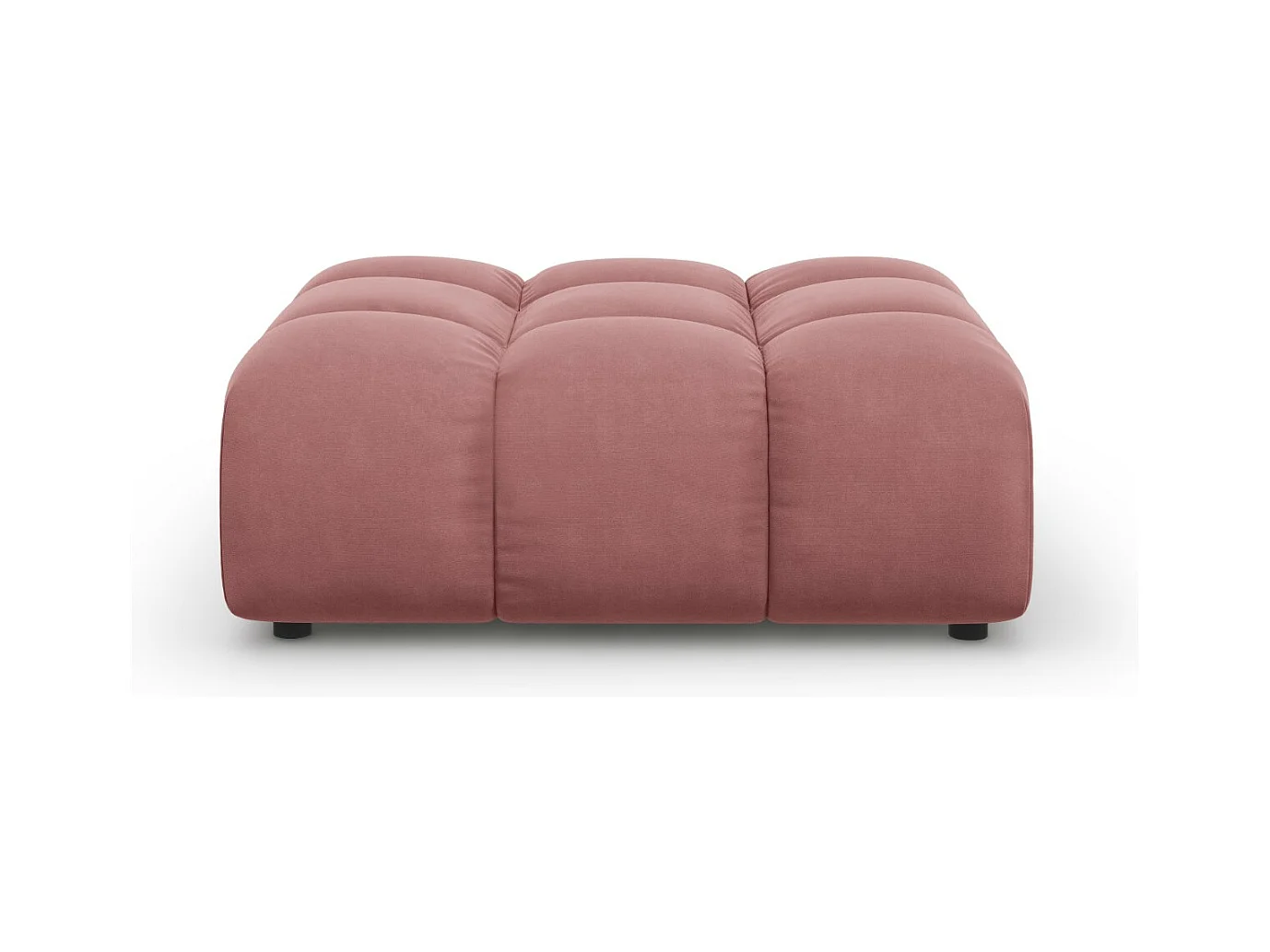 Cosmopolitan Design - Puf "Sky" de terciopelo salmón - 102x80x43cm