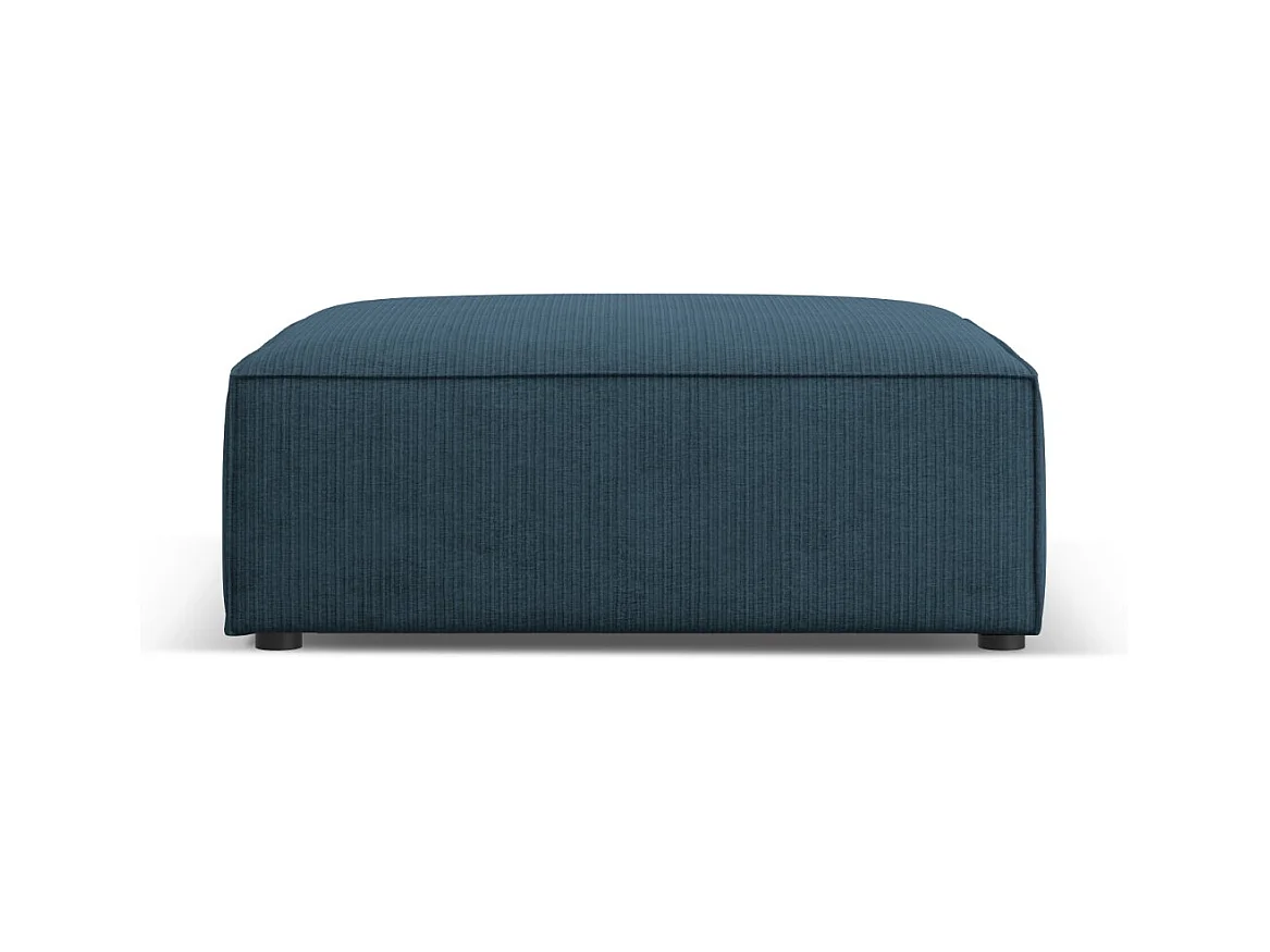 Cosmopolitan Design - Poef "Arendal" Chenille met ribbeleffect, Marineblauw - 102x80x40cm
